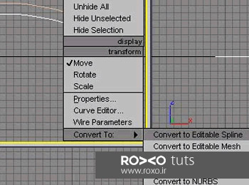 Convert to Editable Spine در تری دی مکس