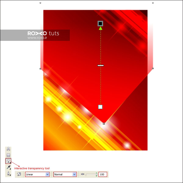 استفاده از Interactive Transparency Tool 