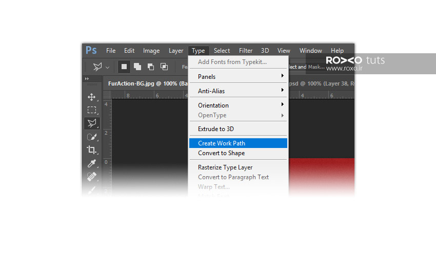 ایجاد یک Path در فتوشاپ