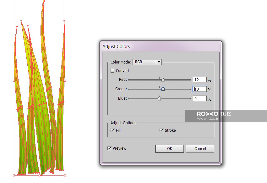 Adjust Colors در ایلوستریتور