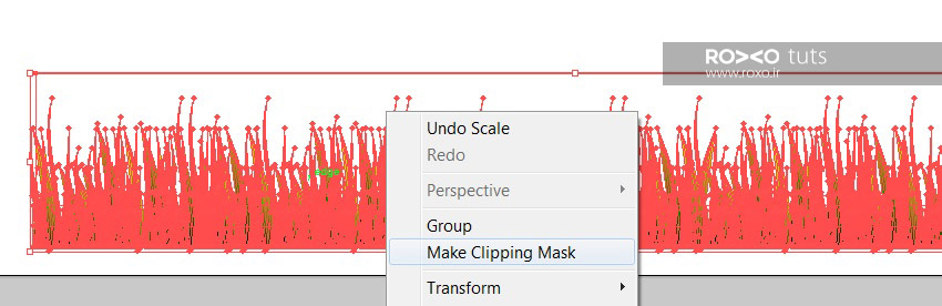 Make Clipping Mask در ایلوستریتور
