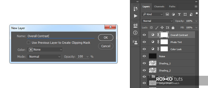 ایجاد لایه Overall Contrast در فتوشاپ