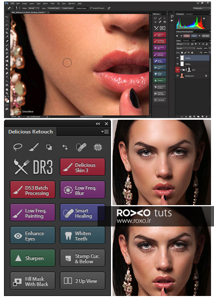 پلاگین روتوش پوست Delicious Retouch Panel