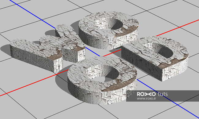 تنظیمات Front Bevel و Extrusion Materials 