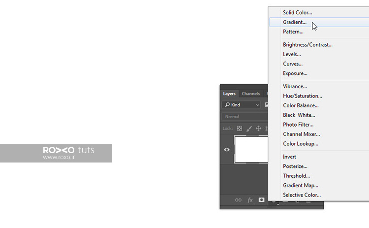 Create new fill or adjustment layer