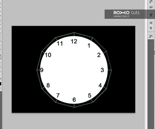 تکمیل اعدا ساعت در فتوشاپ