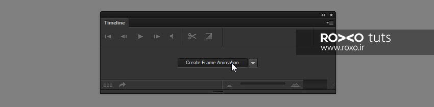 ایجاد یک فریم جدید در تایم لاین فتوشاپ