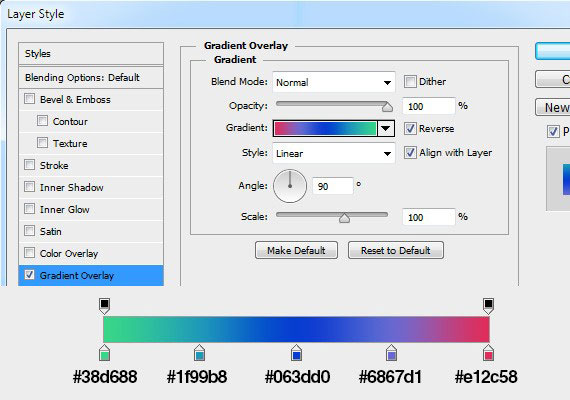 اعمال Gradient