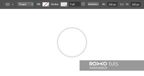 ایجاد یک دایره در فتوشاپ