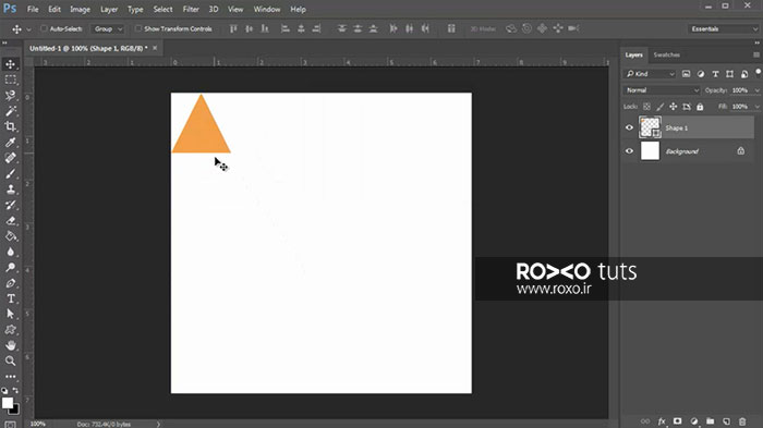 طراحی مثلث در فتوشاپ