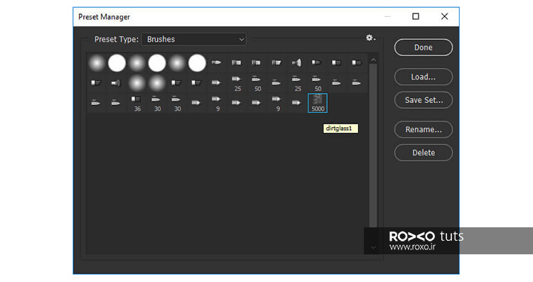 بارگذاری براش در فتوشاپ