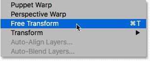 Edit > Free Transform
