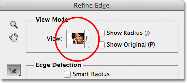 انتخاب دستور Refine Edge