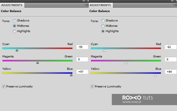 Color Balance adjustment layer