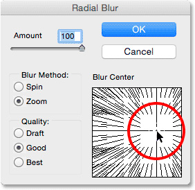 تغییرات مجدد Radial Blur