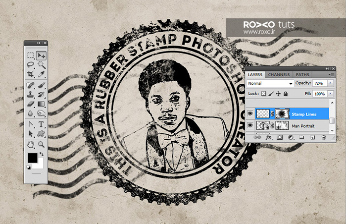 براش های Rubber Stamp Photoshop