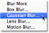 انتخاب فیلتر Gaussian Blur