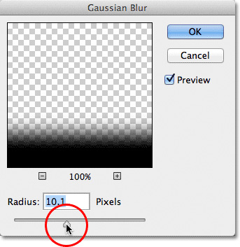 انتخاب فیلتر Gaussian Blur