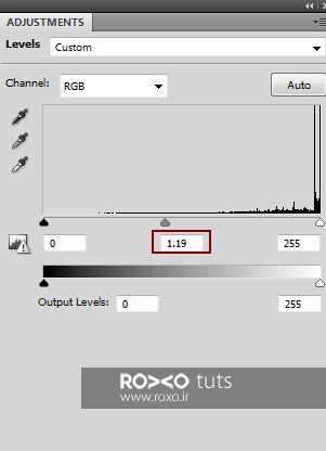 Levels adjustment layer