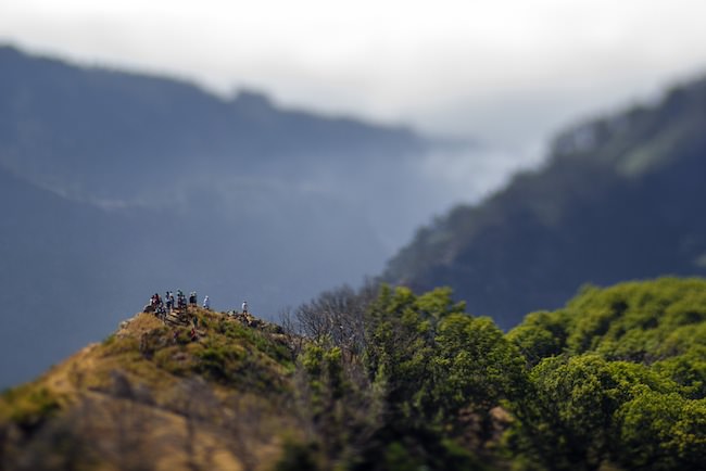 منظره ای کوهستانی با افکت Tilt-Shift