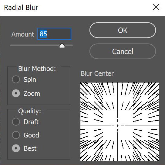 Radial Blur را ایجاد کنید