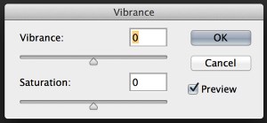 ابزار vibrance در فتوشاپ