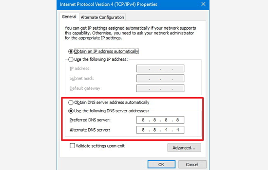 تغییر DNS اینترنت شما