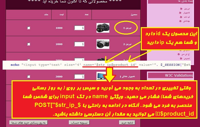 تعریف کارهایی که در input انجام می شود