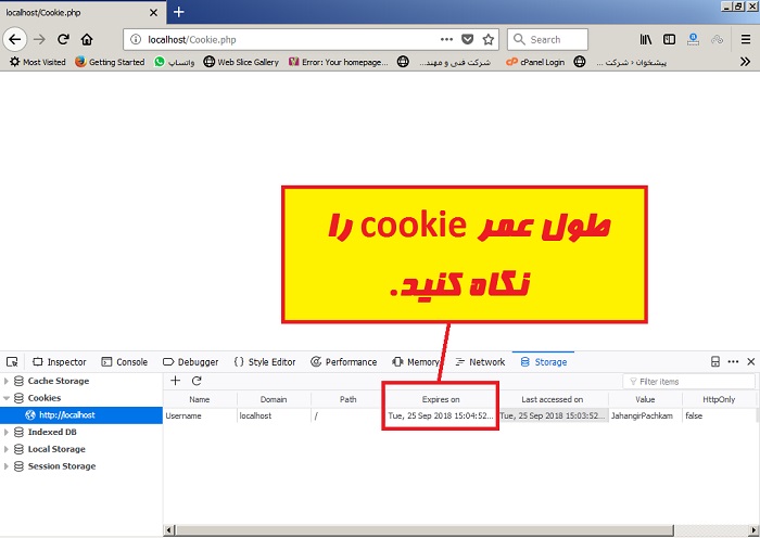 طول عمر cookie