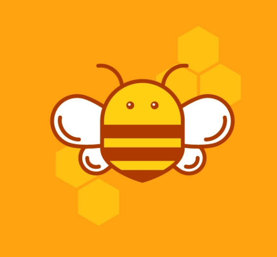 طراحی لوگوی زنبور عسل در ایلوستریتور