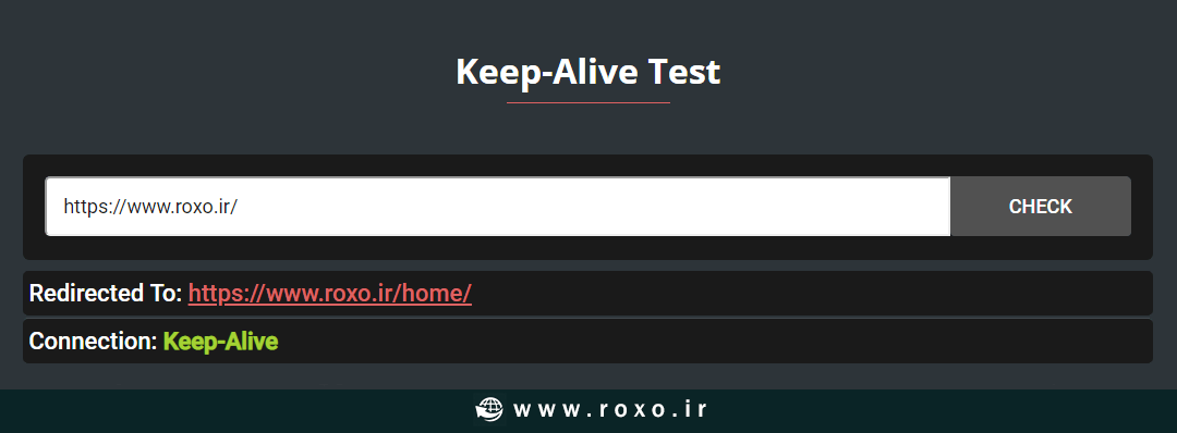 بررسی فعال بودن یا نبودن keep alive