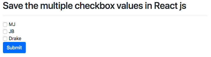 گرفتن مقادیر چک باکس ها در React.js 