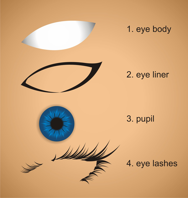 قسمت های مختلف چشم