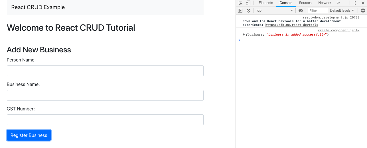 ساخت یک فرم برای درج اطلاعات در react