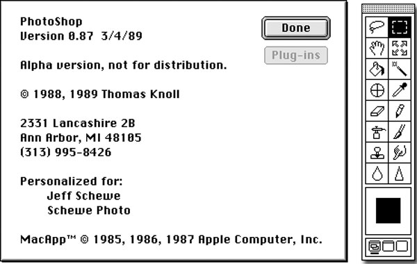 تاریخچه فتوشاپ - 1989: Adobe Photoshop 0.87