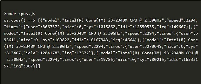 os.cpus