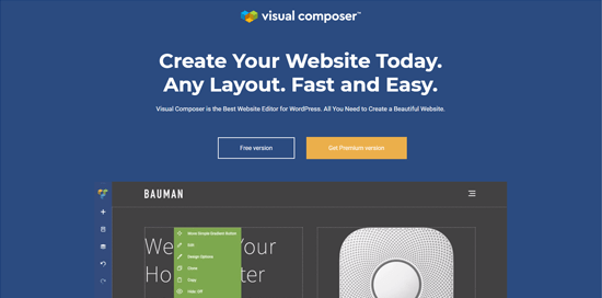 افزونه Visual Composer Website Builder