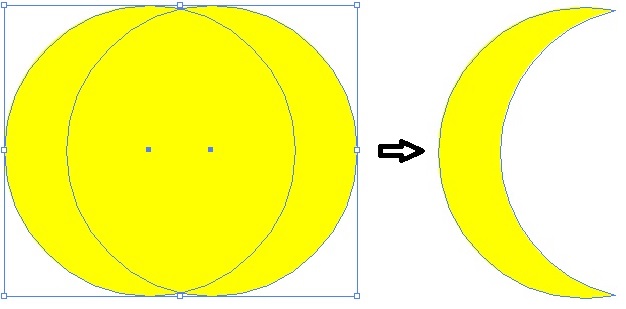 کم کردن یک شکل از شکل دیگر در ایلوستریتور