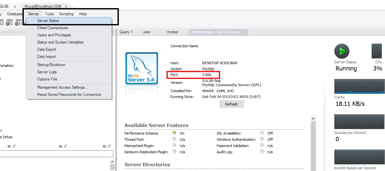 دستیابی به پورت MySQL با استفاده از نرم افزار MySQL Workbench در اتصال به پایگاه داده در جاوا