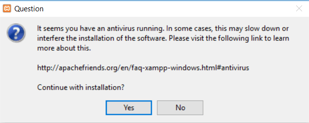 غیر فعال کردن آنتی ویروس به هنگام نصب Xampp (زمپ)