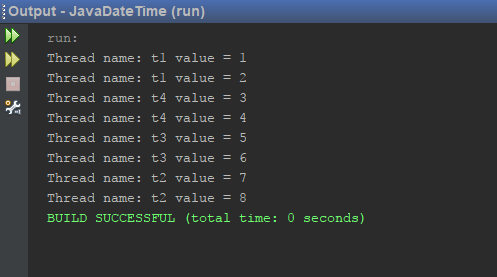 خروجی برنامه جاوا با اعمال synchronization در برنامه نویسی Multithreading