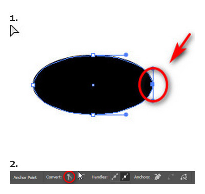 ابزار Convert Selected Anchor Points to Corner