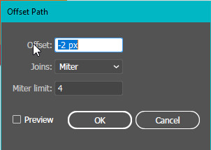 پنل Offset Path در ایلوستریتور