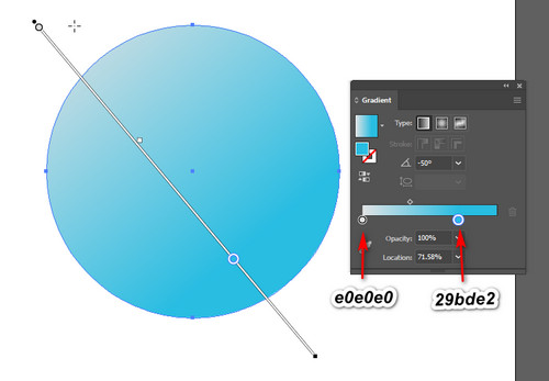 ابزار gradient در ایلوستریتور