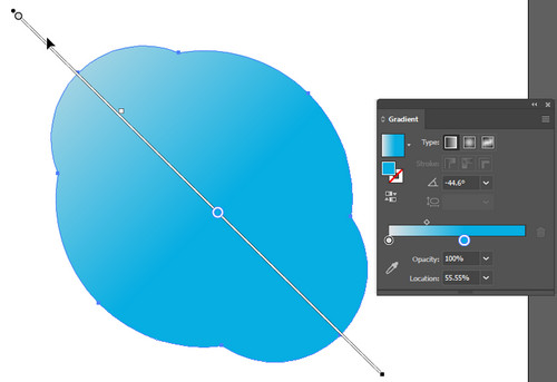 ابزار gradient در ایلوستریتور