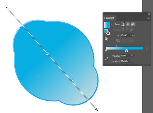 ابزار gradient در ایلوستریتور