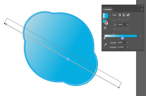 ابزار gradient در ایلوستریتور