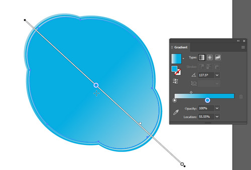 ابزار gradient در ایلوستریتور