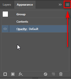 پنجره Appearance در ایلوستریتور