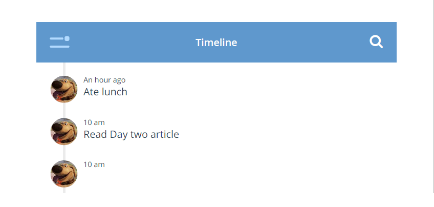 کامپوننت Timeline